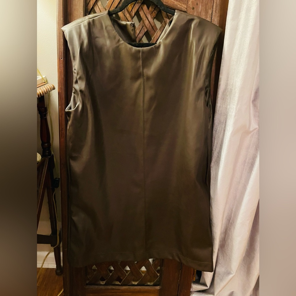 On trend Faux leather dress